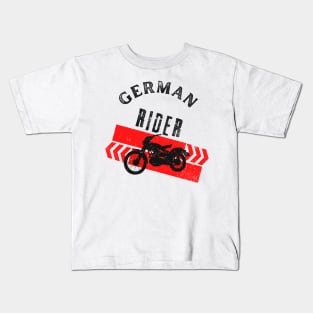 Motorcycle Vintage German Biker Kids T-Shirt